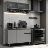 Cocina Compacta 120cm Gris Nice Madesa 02