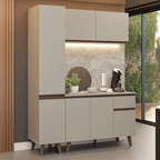 Cocina Compacta 160 cm Crema Nice Madesa