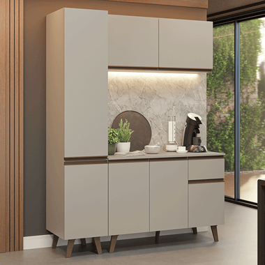 Cocina Compacta 160 cm Crema Nice Madesa