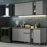 Cocina Integrale 180cm Gris Nice Madesa 01
