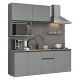 Cocina Compacta 180 cm Sin Patas Nice Gris 03