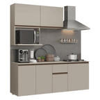 Cocina Compacta Flotante 180 cm Crema Nice Madesa