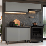 Cocina Compacta 200cm Gris Nice Madesa 01