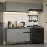 Cocina Compacta 200cm Gris Nice Madesa 03