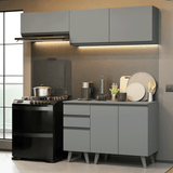 Cocina Compacta 200cm Gris Nice Madesa 06
