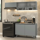 Cocina Compacta 200cm Gris Nice Madesa 09
