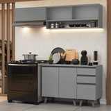 Cocina Compacta 200cm Gris Nice Madesa 13