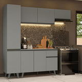 Cocina Integrale 220cm Gris Nice Madesa 01