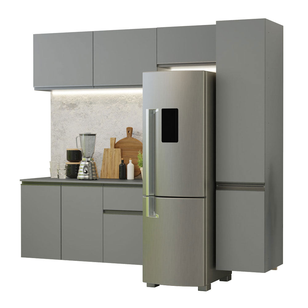 Cocina Integral 220 cm Sin Patas Nice Gris 04