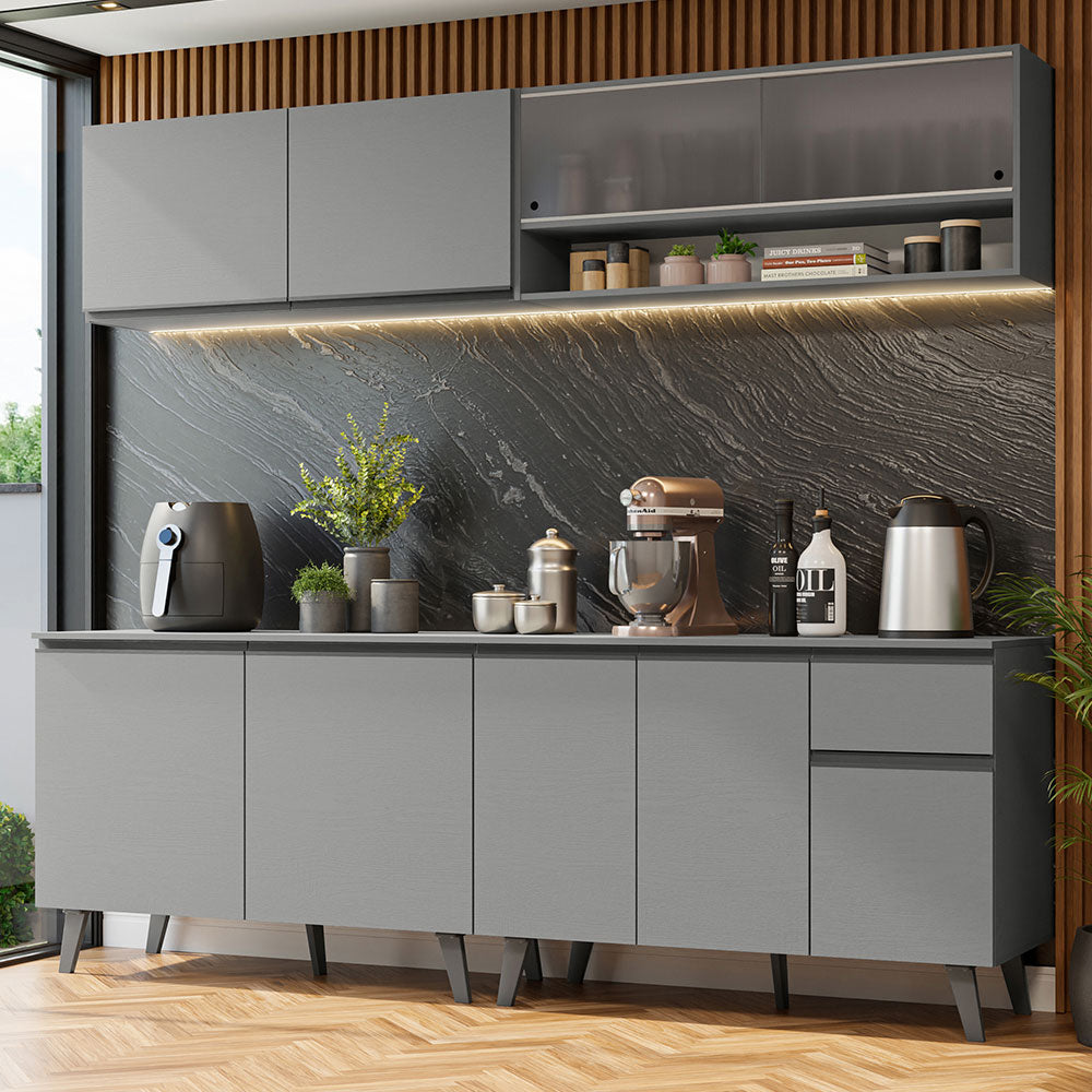 Cocina Integrale 240cm Gris Nice Madesa 02