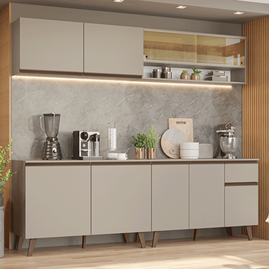 Cocina Integral 240 cm Crema Nice Madesa