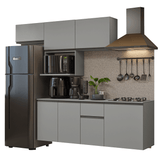 Cocina Integral 240 cm Sin Patas Nice Gris 07