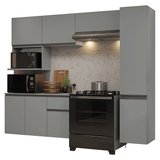 Cocina Integral 240 cm Sin Patas Nice Gris 09