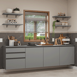 Cocina Integrale 240cm Suspendida Gris Nice Madesa 10