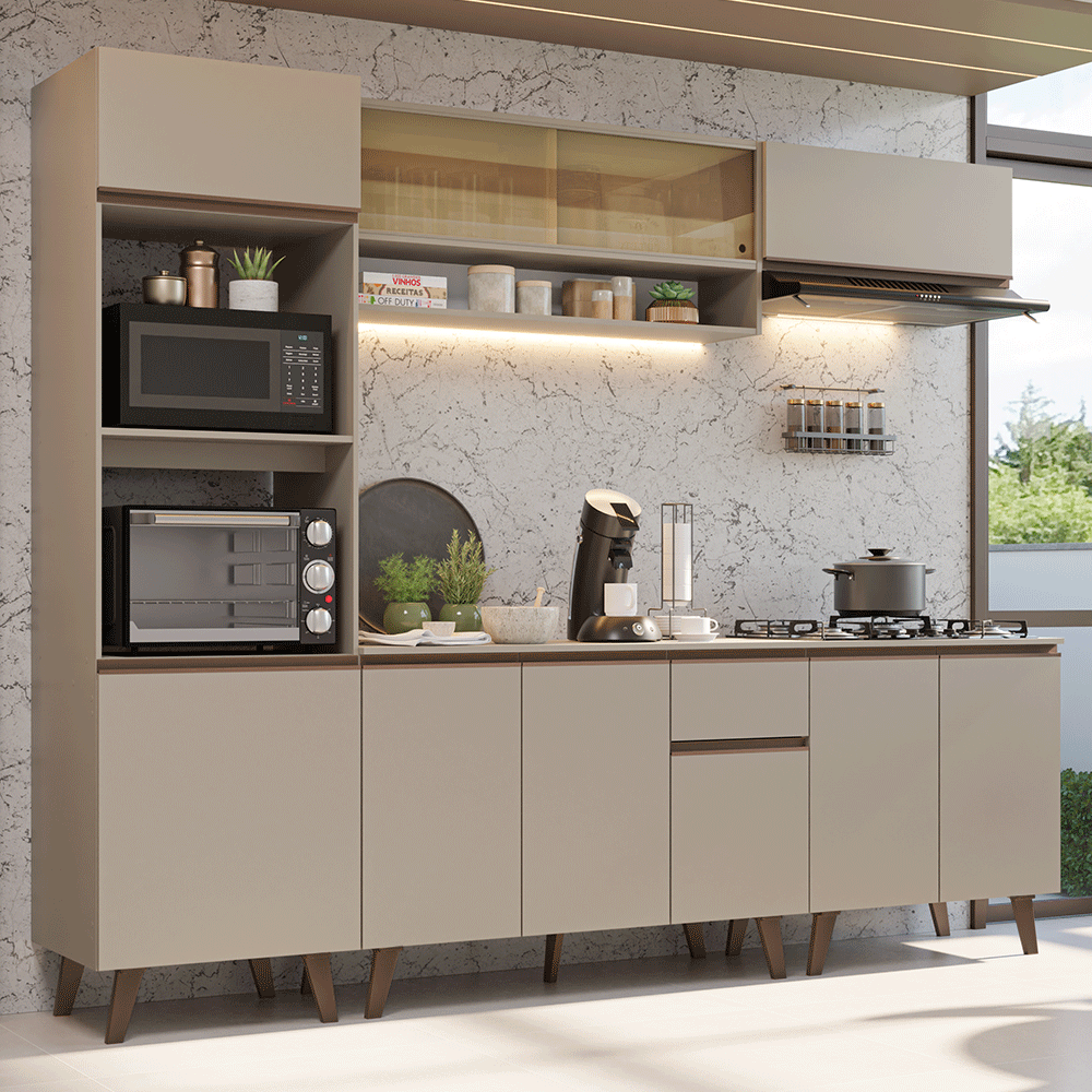 Cocina Integrale 260 cm Crema Nice Madesa 01