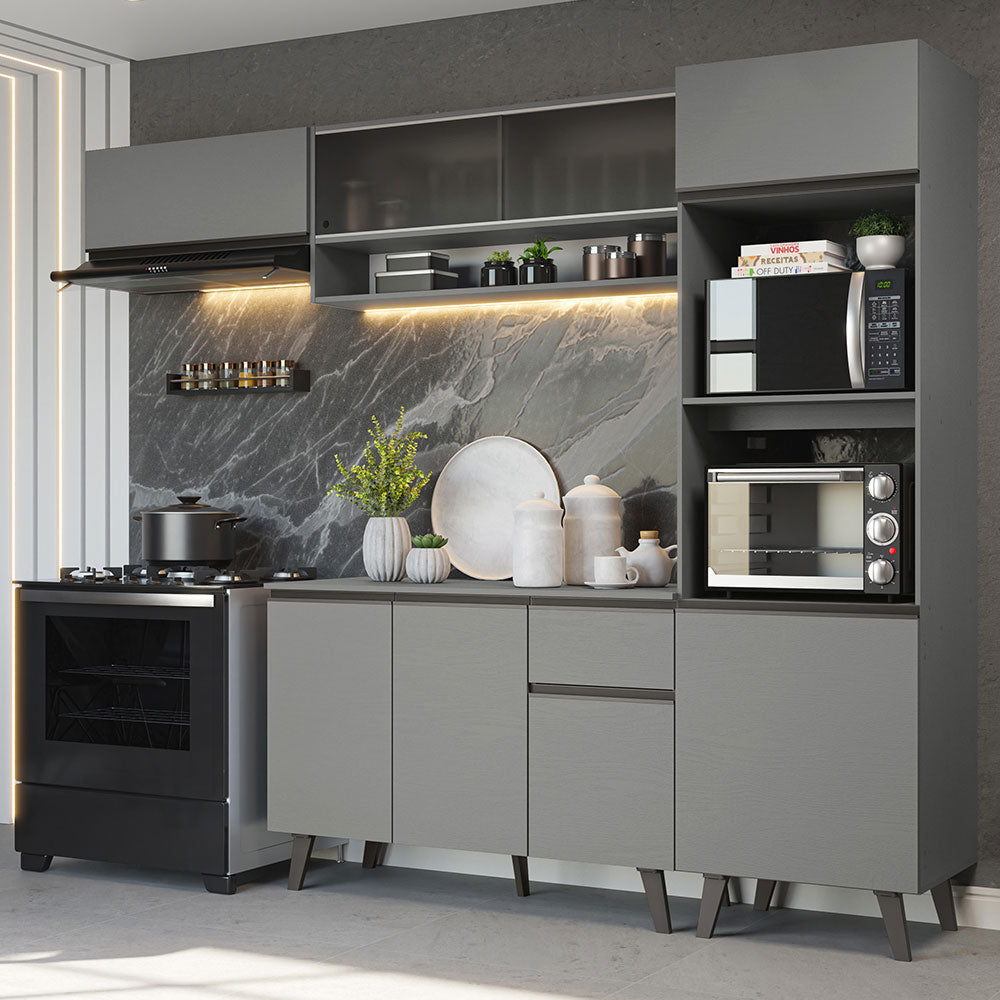 Cocina Integrale 260cm Gris Nice Madesa 04