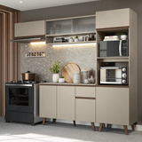 Cocina Integral 260 cm Crema Nice Madesa 04