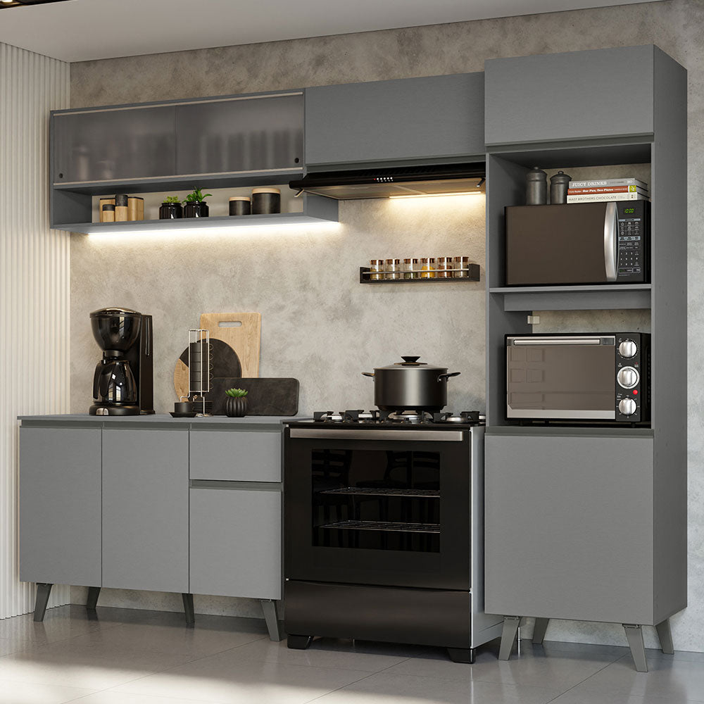 Cocina Integrale 260cm Gris Nice Madesa 09