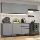 Cocina Integrale 260cm Gris Nice Madesa 12