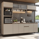Cocina Integral 260 cm sin Patas Crema Nice 15