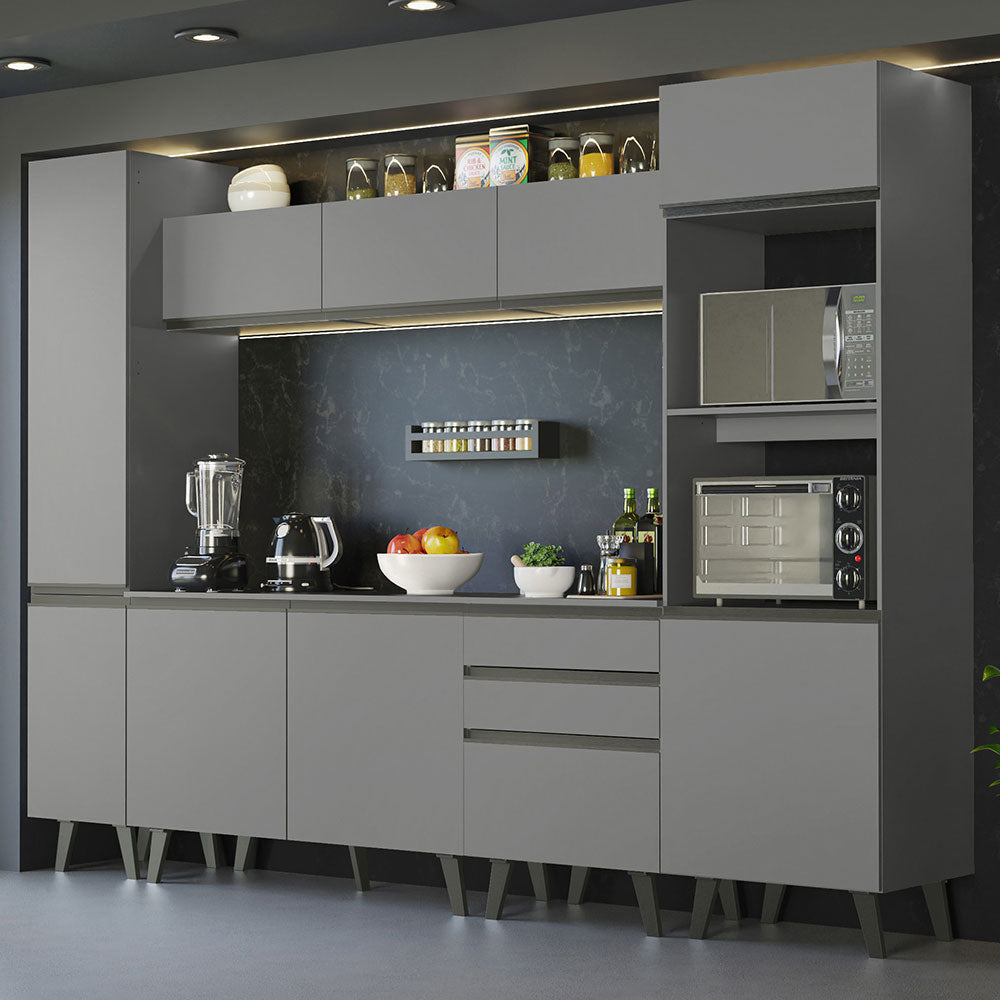 Cocina Integrale 280cm Gris Nice Madesa 01