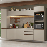 Cocina Integral 280cm Flotante Crema Nice Madesa 06