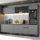 Cocina Integrale 300cm Gris Nice Madesa 02