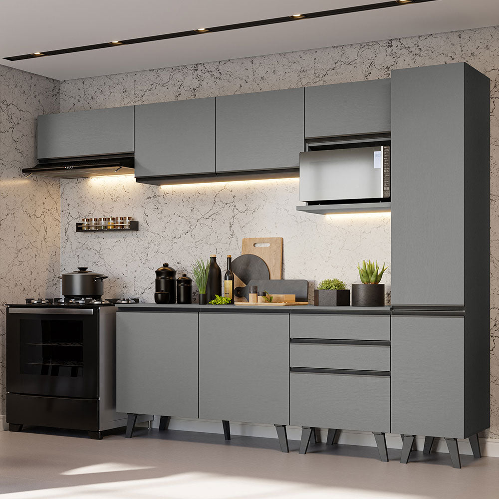 Cocina Integrale 300cm Gris Nice Madesa 05
