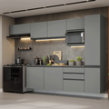 Cocina Integral Flotante 300 cm Gris Nice Madesa