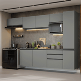 Cocina Integrale 300cm Suspendida Gris Nice Madesa 10