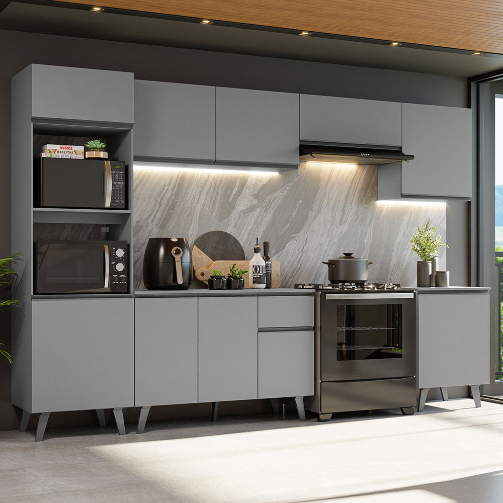 Cocina Integrale 320cm Gris Nice Madesa 01