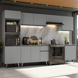Cocina Integrale 320cm Gris Nice Madesa 01