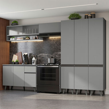 Cocina Integral 320 cm Gris Nice Madesa
