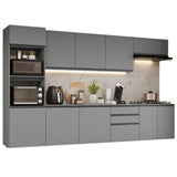 Cocina Integral 320 cm Sin Patas Nice Gris 07