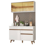 Cocina Compacta 120 x 52 cm 4 Puertas 1 Cajón Blanco Reims Madesa