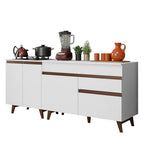 Kit 2 Gabinetes Bajos de Cocina 190 cm Blanco Reims Madesa