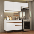 Cocina Compacta 190 x 52 cm 5 Puertas 1 Cajón Blanco Reims Madesa 04
