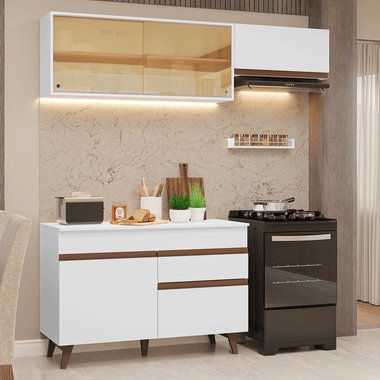 Cocina Compacta 190 cm Blanco Reims Madesa