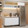 Cocina Compacta 190 x 52 cm 5 Puertas Blanco Reims Madesa 07
