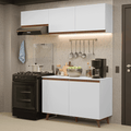 Cocina Compacta 190 x 52 cm 5 Puertas Blanco Reims Madesa 08