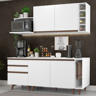 Cocina Compacta 200 cm Blanco Reims Madesa