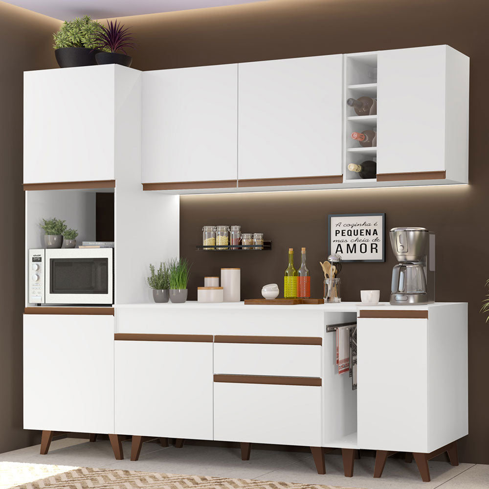 Cocina Integral 235cm Blanco Reims Madesa 02