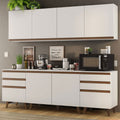 Cocina Integral 240 x 52 cm 6 Puertas 6 Cajones Blanco Reims Madesa