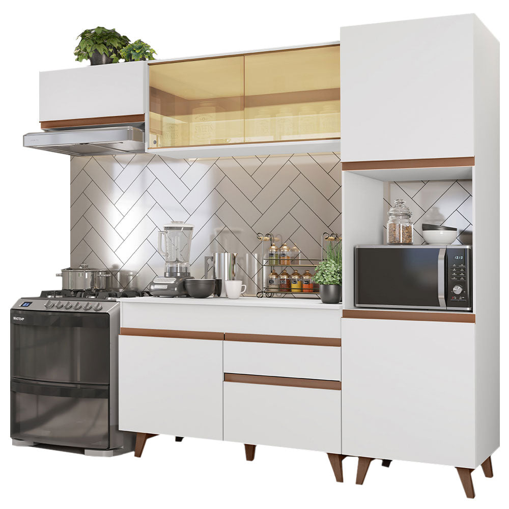 Cocina Integral 250cm Blanco Reims Madesa 03