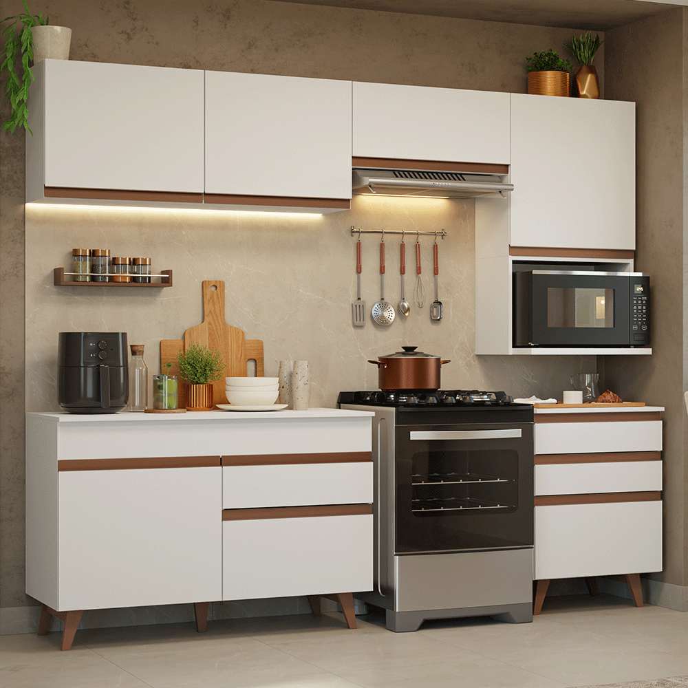 Cocina Integral 250 cm Blanco Reims Madesa
