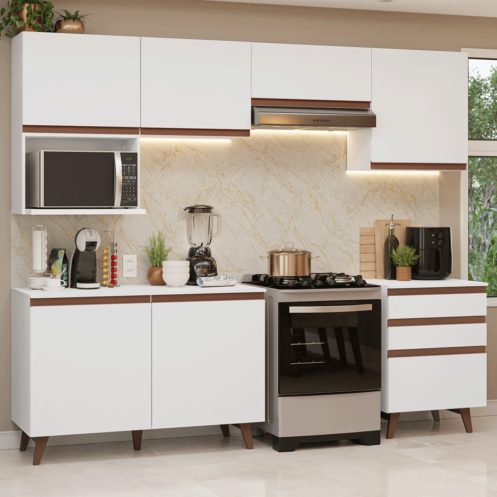Cocina Integral 250 cm Blanco Reims Madesa