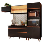 Cocina Integral 260 cm Con Mueble para Horno Negro Reims Madesa