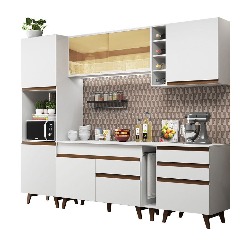 Cocina Integral 260cm Blanco Reims Madesa 04