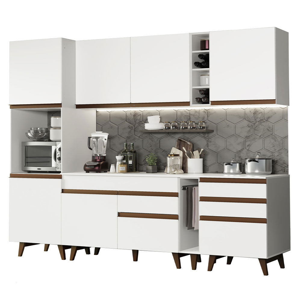 Cocina Integral 260cm Blanco Reims Madesa 05