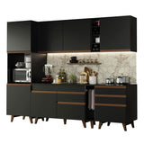 Cocina Integral 260cm Negro Reims Madesa 05